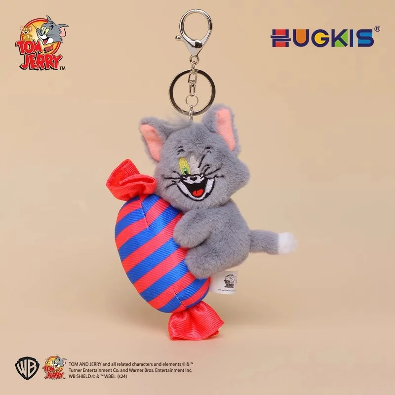 Tom&Jerry Plush Doll Bag Ornaments Funny Deformation Dress Up Short Plush Soft Couple Keychain Accessories Kawaii Delicious Gift