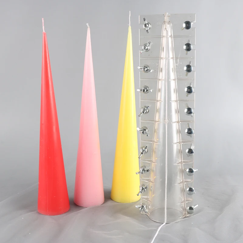 DIY conical candle making molds special shape candle forms moule bougie diy manual wax candles