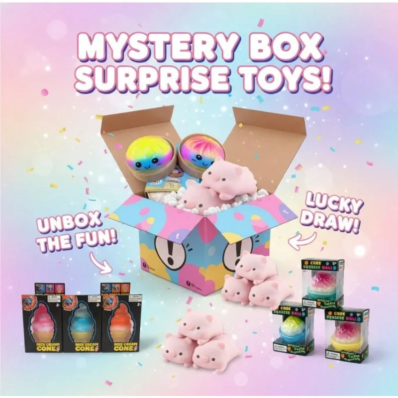 

Cute Rainbow Food Squishy Blind Box – 3 Independent Random Draws (Min. 2 Items, Up To 5 Possible) Lucky Surprise Set