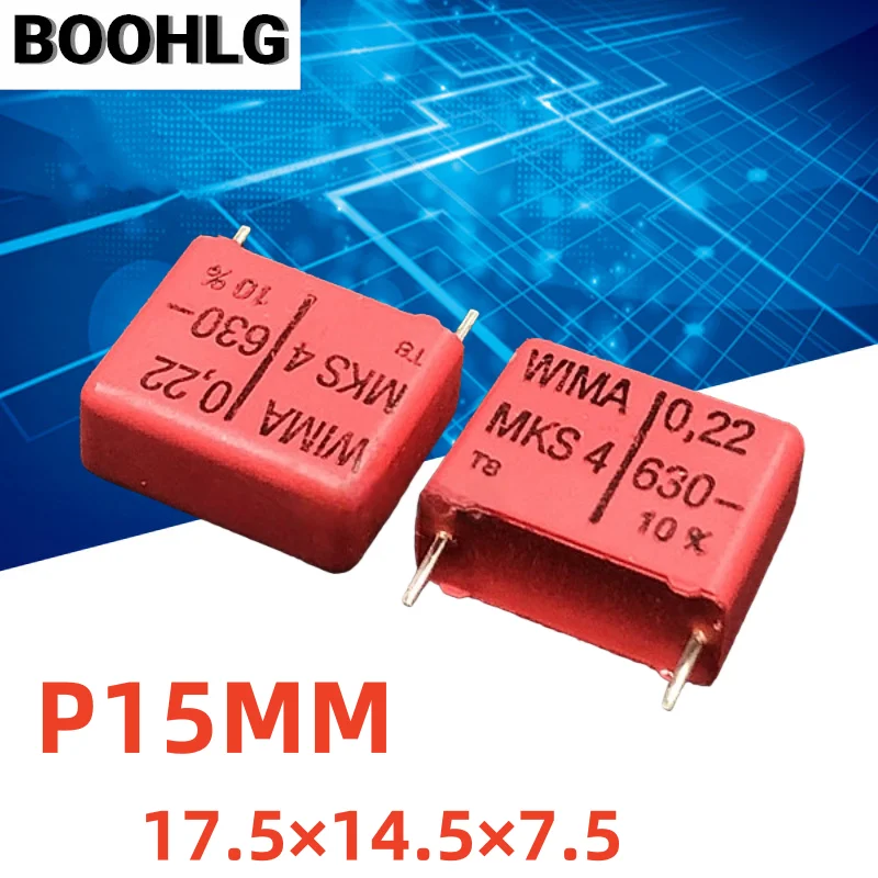 5 шт. 0,22 мкФ 630 В конденсатор 630 В 224 220NF MKS4 аудио конденсатор лихорадки