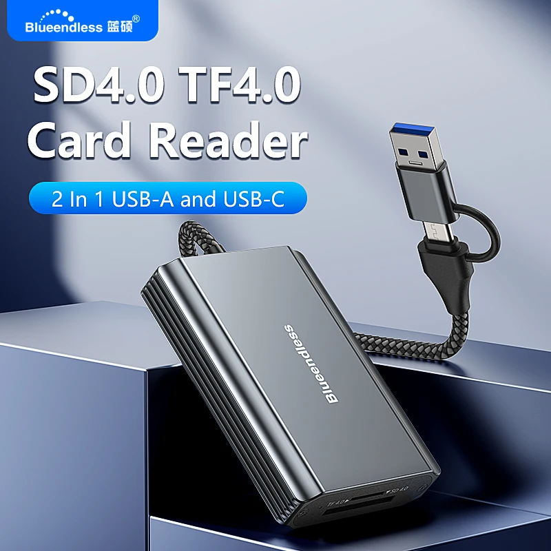 hit productSuper Speed UHS-II 312MB/s SD 4.0 TF 4.0 Memory Card Reader 2 In 1 USB A USB C Hub Adapter for iPhone 17/16/15 Series
