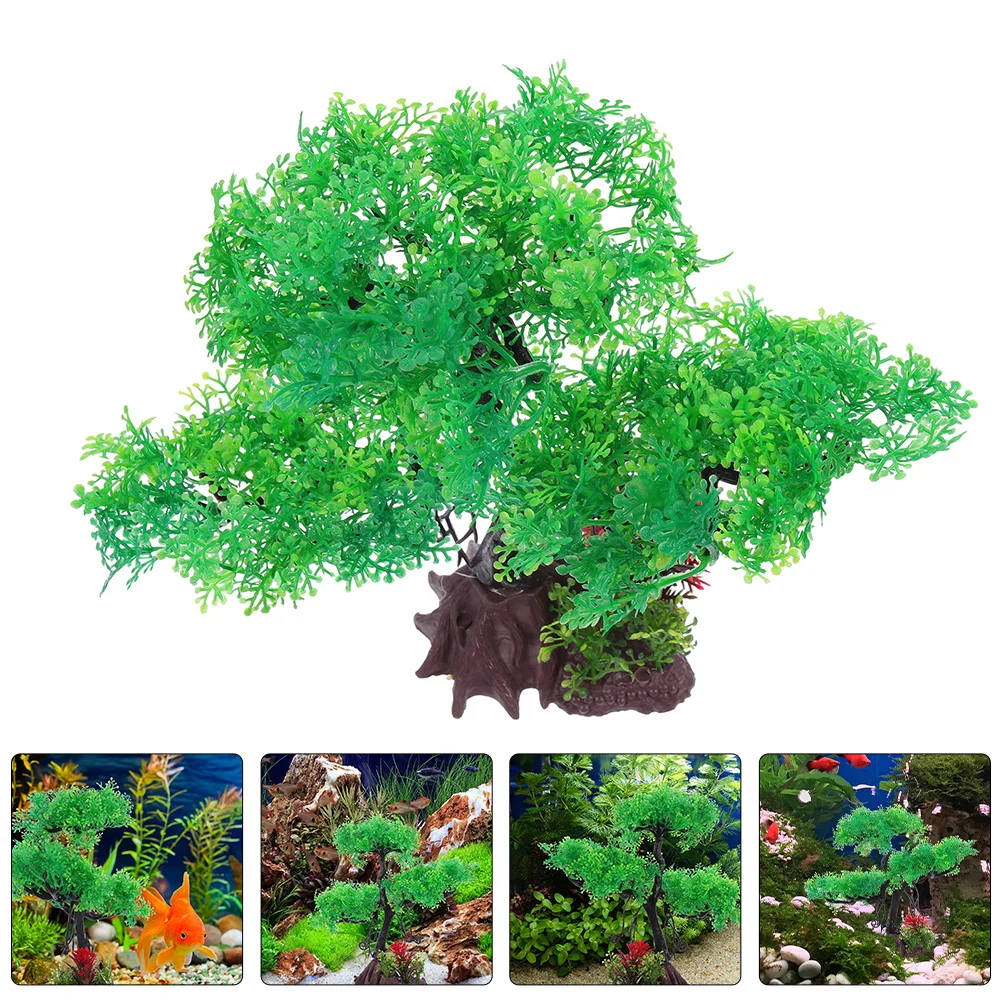 

Artificial Fish Tank Plants Plastic Tree Decor Vivid Aquarium Plant Fish Tank Decoration Supplies Accessories Aquarium Plant