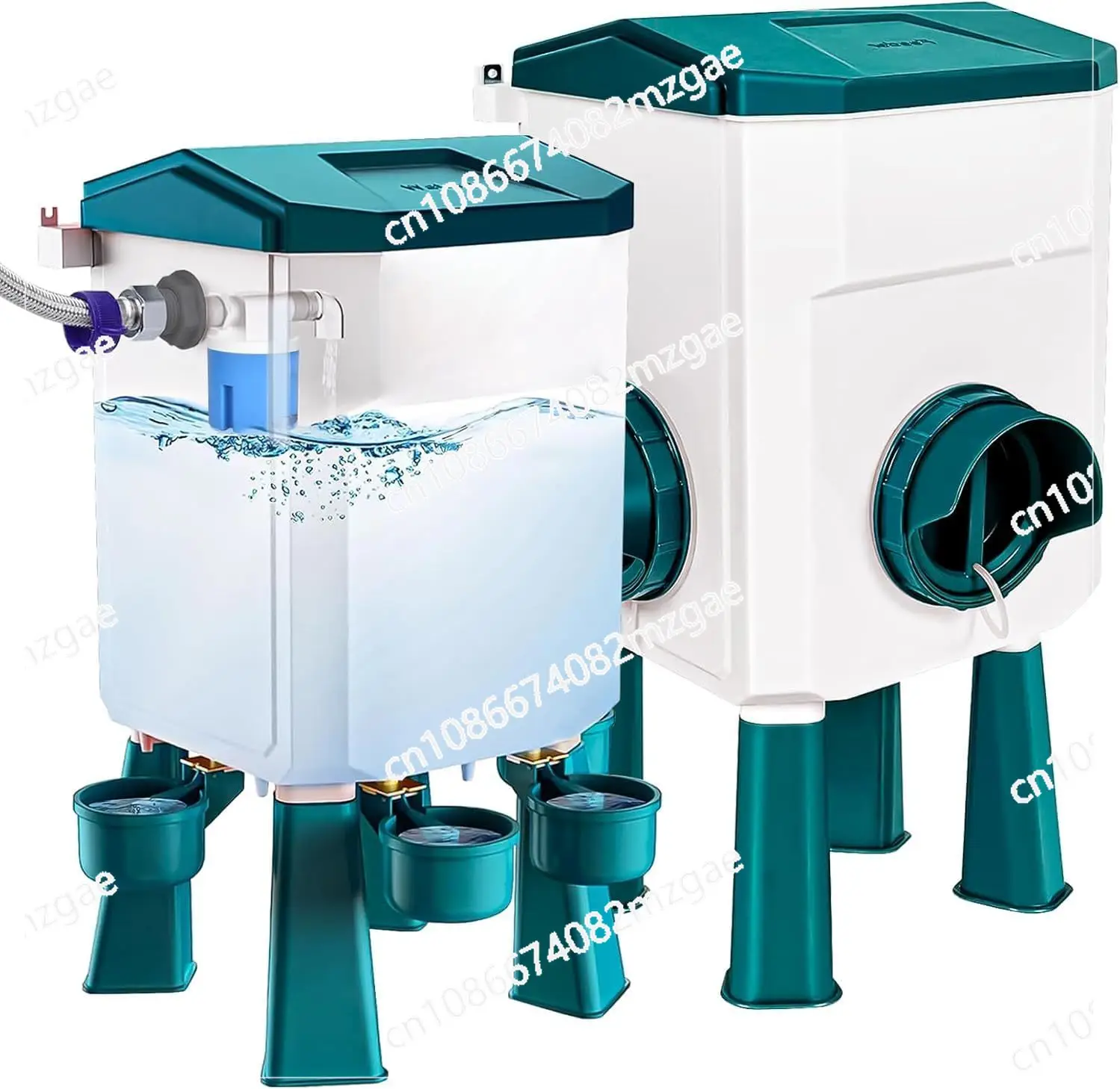 Automatic Chicken Waterer and Feeder Set 7L Poultry Waterer 8KG Chicken Feeder with Smart Design for Coops Ducks Chickens