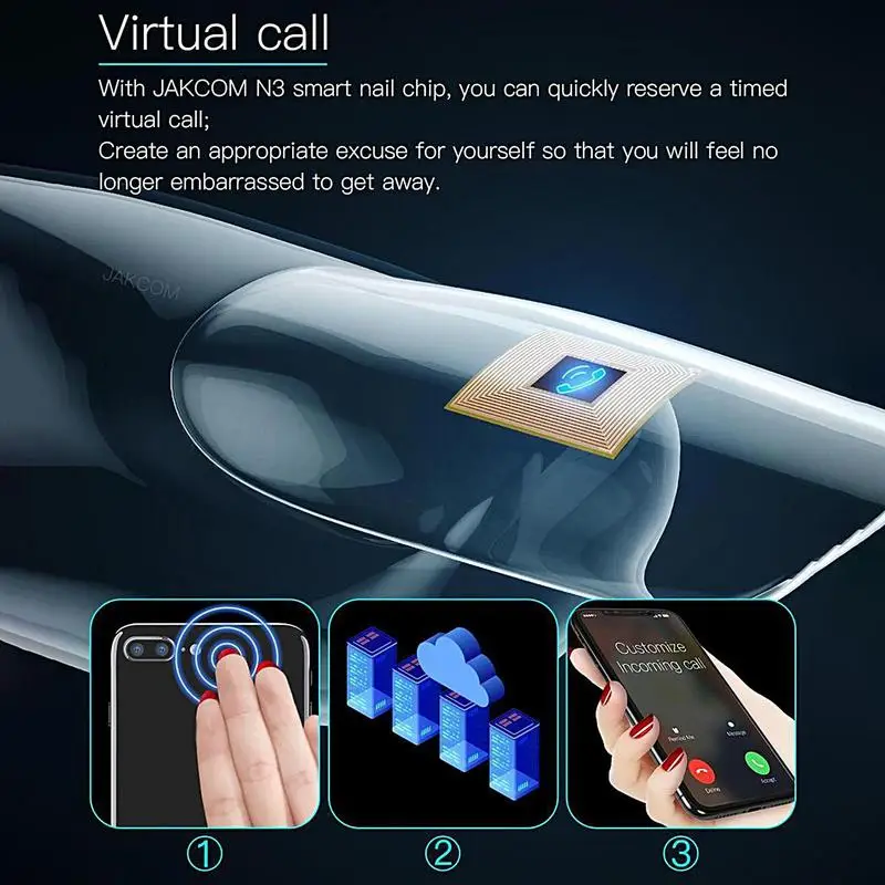 N3 Super Value Smart Nail New Multi Function Chip Intelligent Nail No Charge Required NFC Smart Wearable Gadget For Phone Call