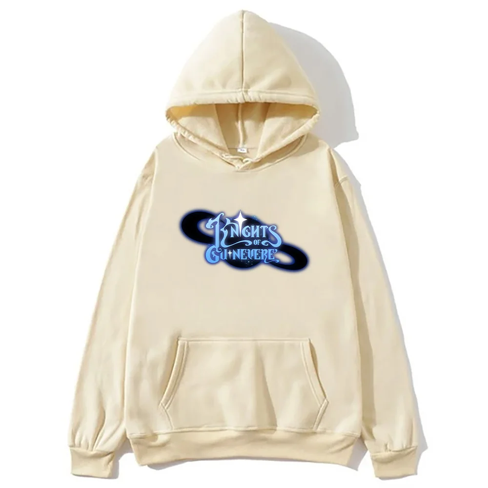 هوديس غير رسمي فرسان غينيفير الإثارة الكرتون طباعة ملابس طويلة الأكمام فضفاضة النساء الرجال ملابس خارجية معطف علوي الشارع الشهير Y2K