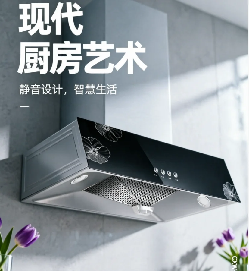 

220V Chinese Style Range Hood for Home Kitchen Strong Suction Power Exhaust Fan HCC1