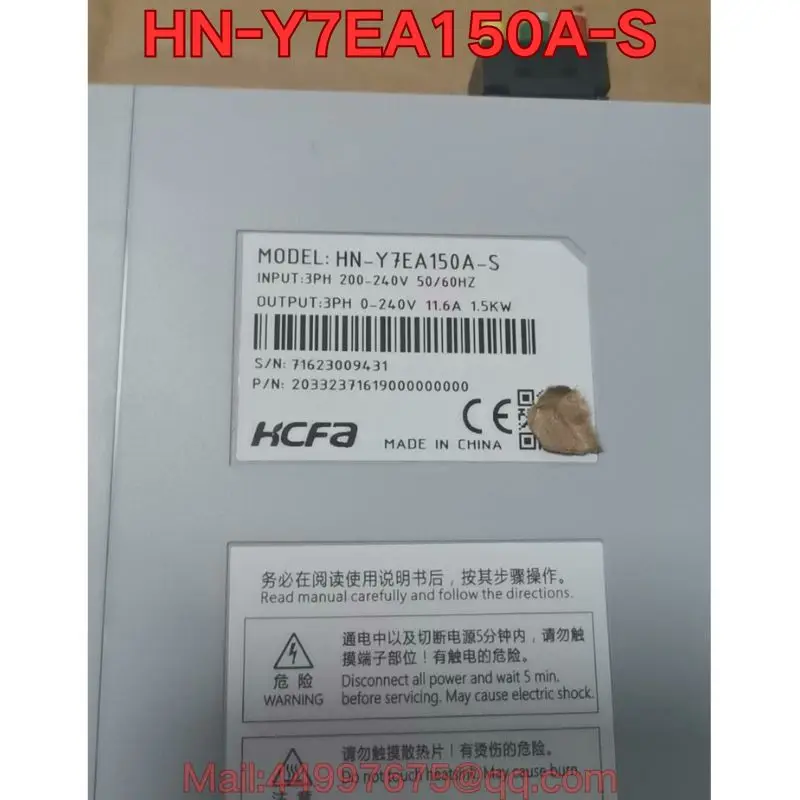 Second-hand HN-Y7EA150A-S servo drive function test is normal Latest prices for August 2026