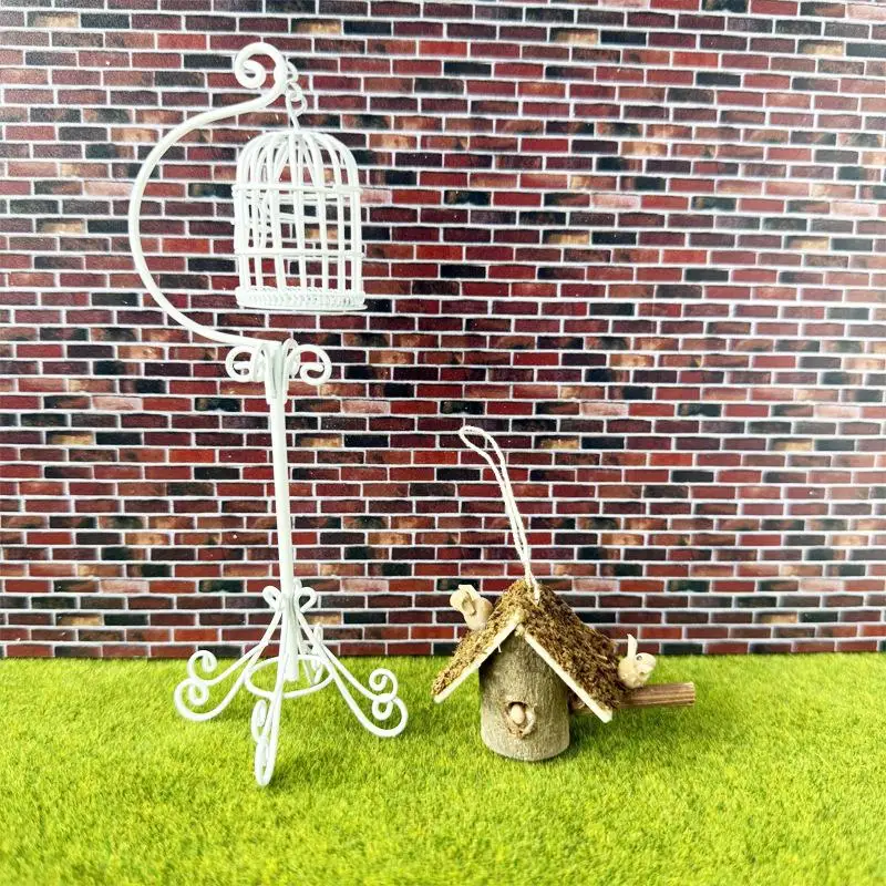 1 pièces 1: 12 maison de poupée nid d'oiseau à l'ancienne Mini maison pendentif modèle jouet accessoire pour maison de poupée