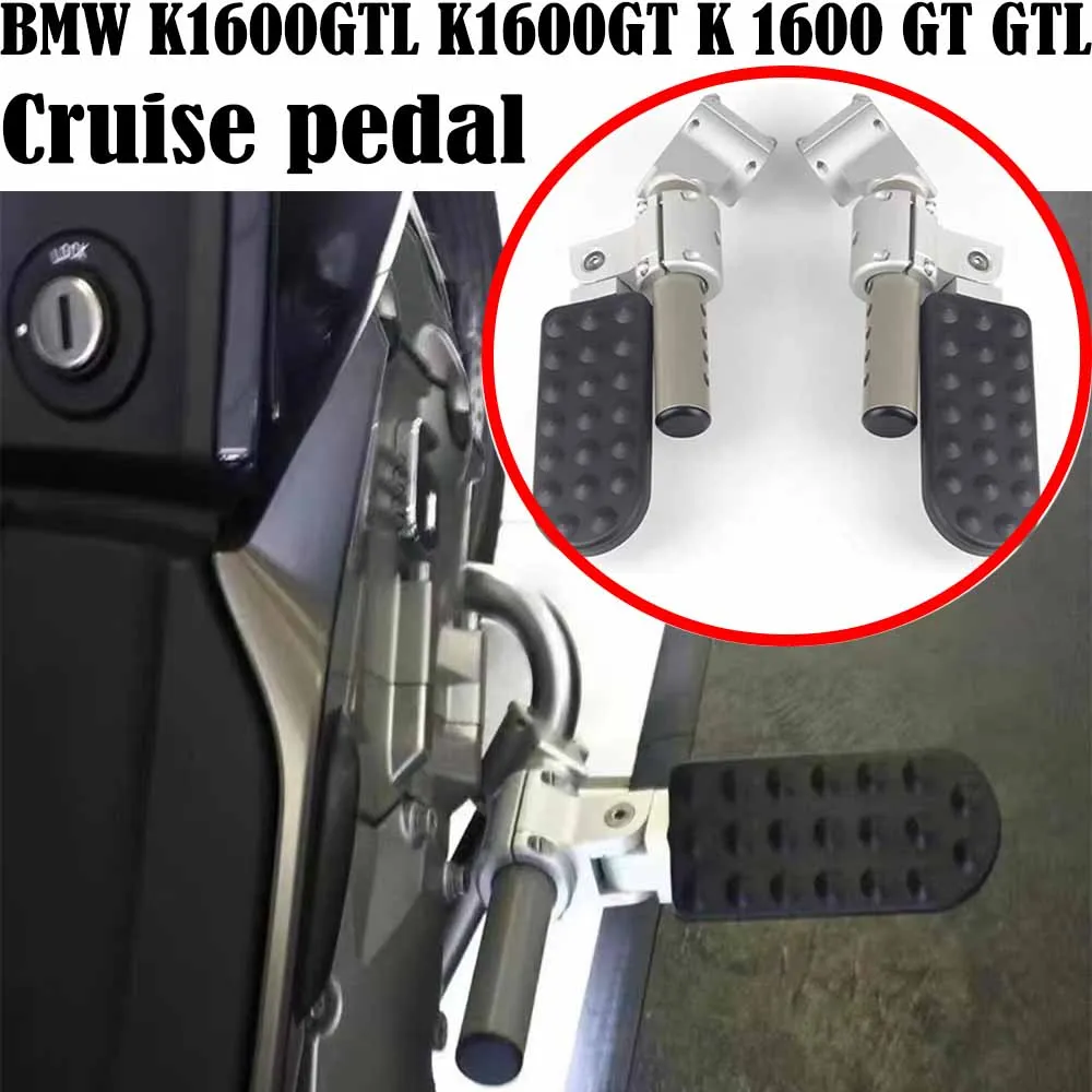 Cruise Pedal For BMW K1600GTL K1600GT K 1600 GT GTL Motorcycle Adjustable Folding Foot Pegs Rest Pedal Set Footpeg Footrest Kit