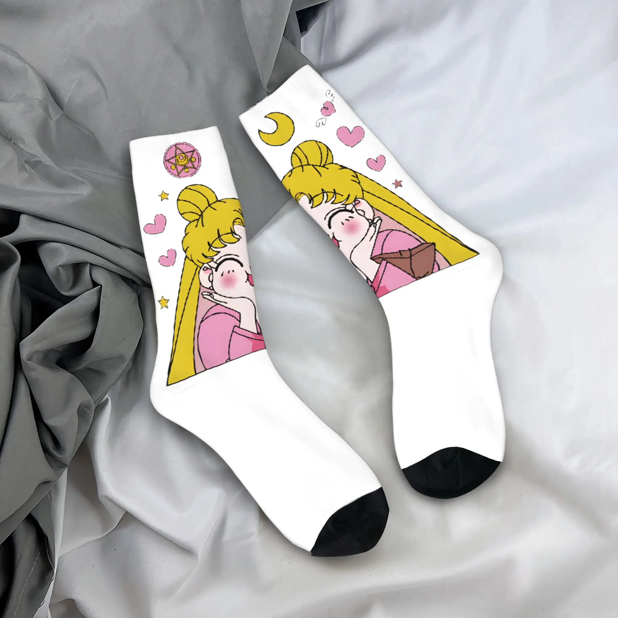 Men Women Sailors Moons venus Luna girls anime Socks Sweat Absorbing Funny Happy  Socks Wonderful Gifts