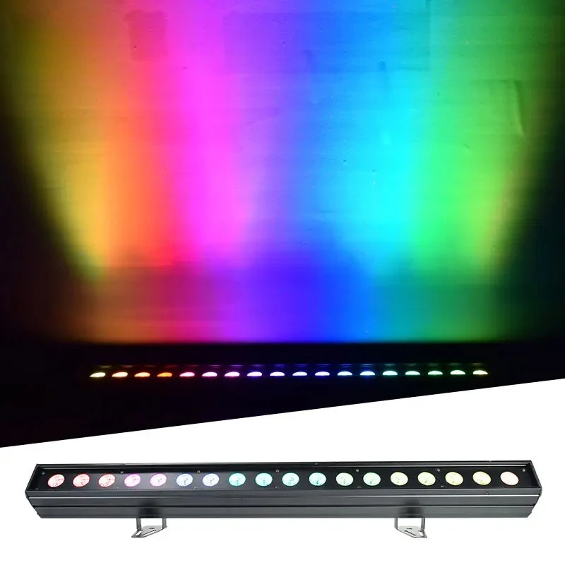 18x18w RGBWA UV 6in1 DMX512 Strobe Bar LED Wall Wash Light For Stage Dj Disco Club
