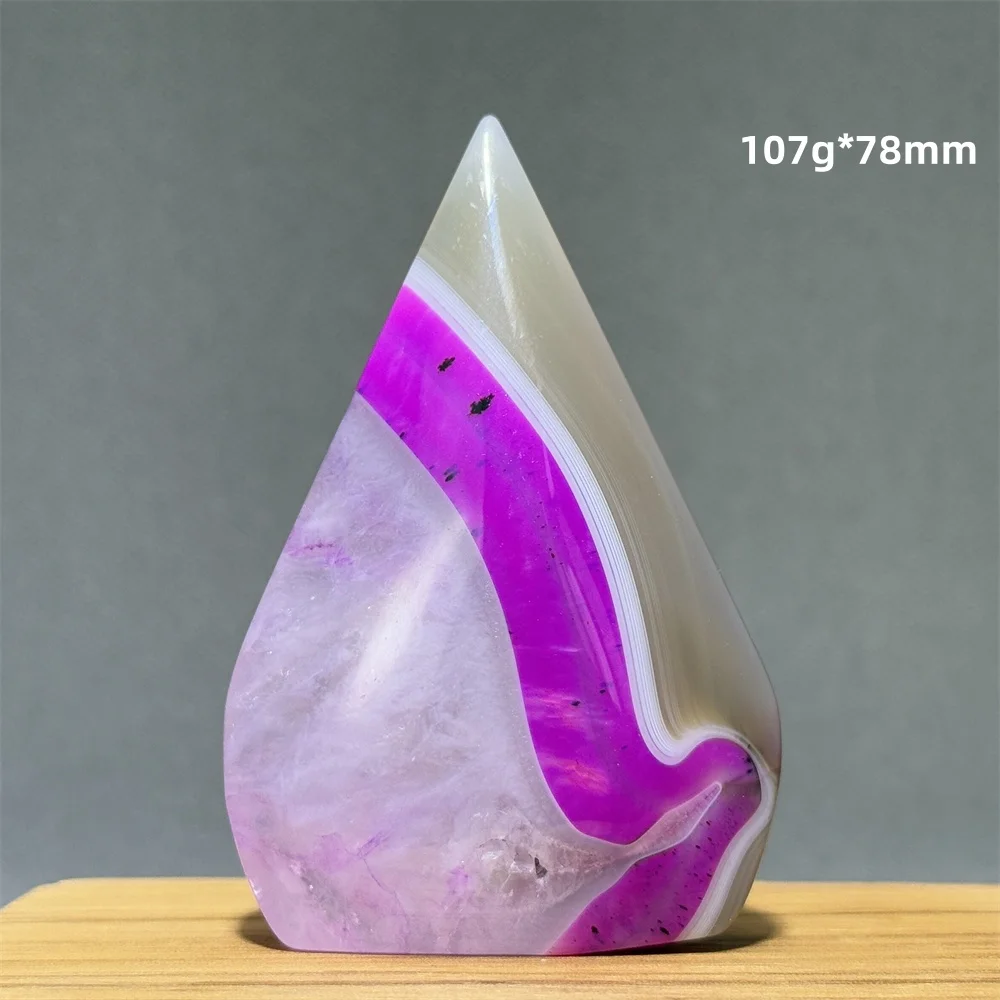Purple Agate Free-Form Torch Natural Mineral Quartz Specimen Home Fashion Lucky Decoration Reiki Healing Chakra Meditation