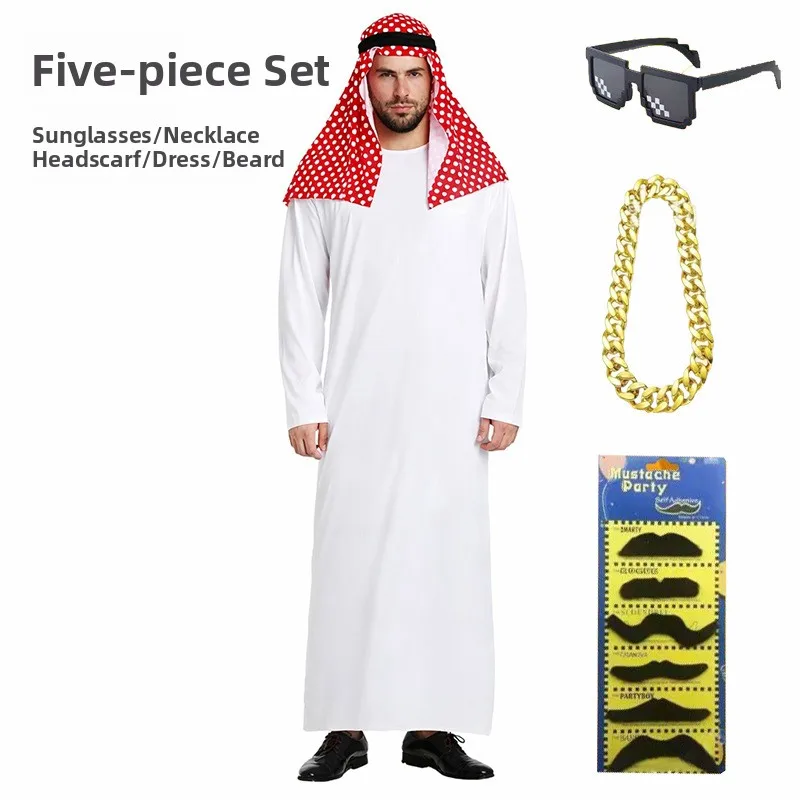 

Arabian Dubai Performance Outfit Satirical Birthday Par Wealthy Robe Middle East Costume loween Props Women's Ethnic Wear