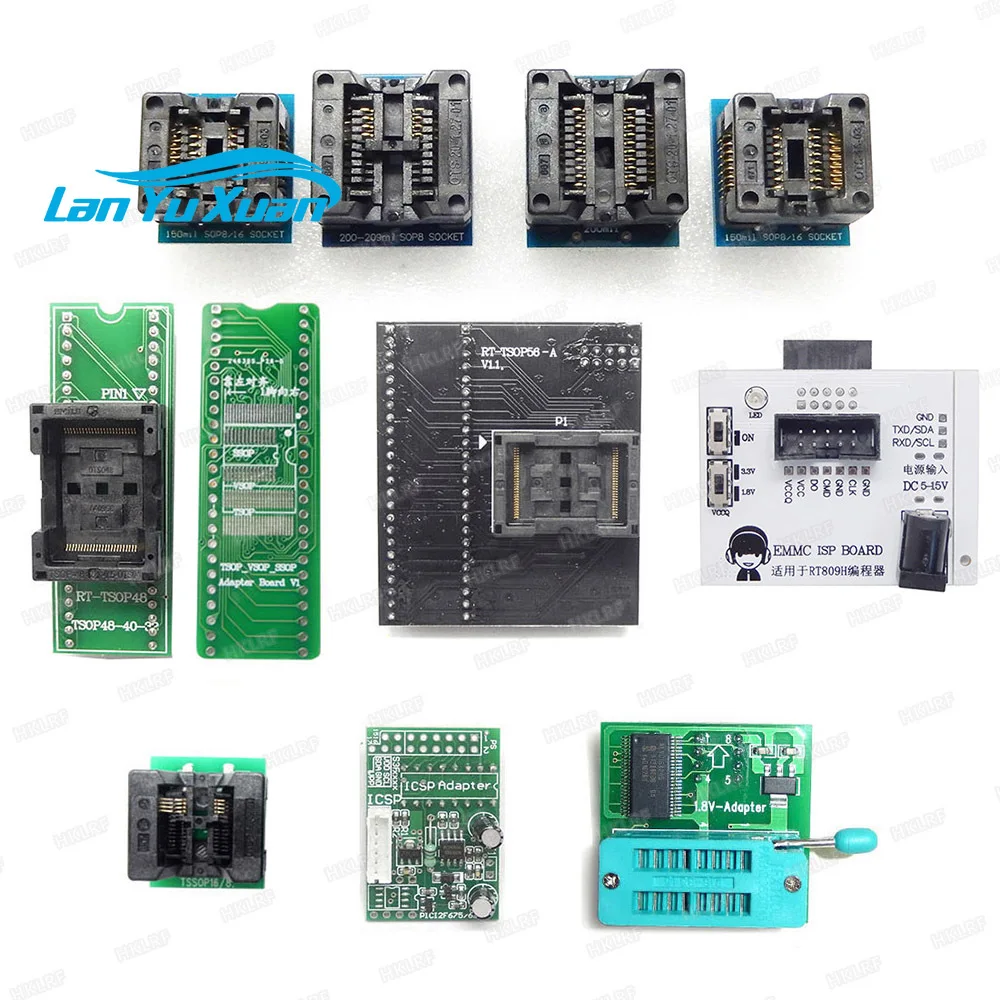2025 2026  Super Combination IC Programmer RT809H with 15 Adapters  RT809H EMMC-Nand FLASH Programmer