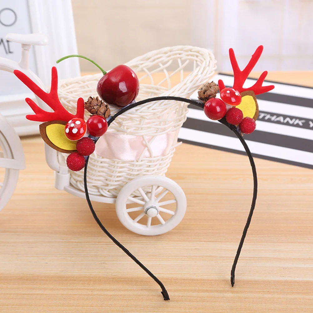 3 قطع من أطواق الشعر على شكل قرن الغزلان، تصميم جميل أنيق غير قابل للانزلاق، عصابة رأس للحفلات لعطلة عيد الميلاد، كرة تنكرية