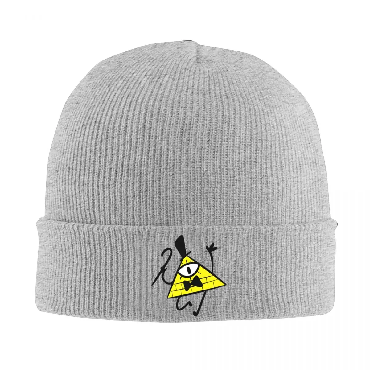 Gravity Falls cappelli con cofano BillCipher cappello lavorato a maglia femminile maschio Vintage Head Wrap Beanie Hats Winter Gym Graphic Cap