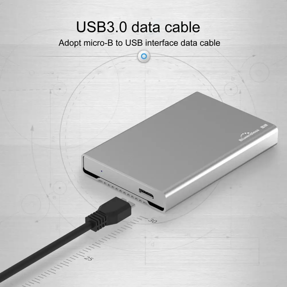 

HDD Case Portable Intelligent Sleep Portable USB 3.0 External Hard Drive Case for Home