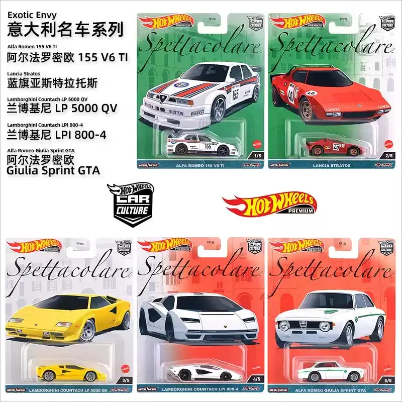 

Hot Wheels Cars LAMBORGHINI COUNTACH LP 5000 QV ALFA ROMEO GIULIA SPRINT GTA 1:64 Diecast Vehicle Model Cars Toys Boys Gift