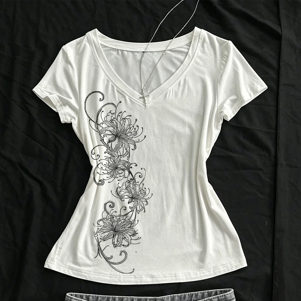 Girl Style 90s clothing retro top Y2k top women's T-shirt Kawaii clothing women's short sleeved 2026 summer autumn Emo