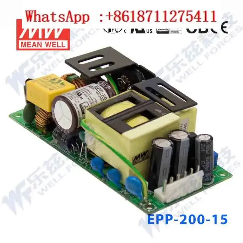 Mingwei EPP-200-15 200W power supply 15V13.4A substrate PCB bare board DC PFC voltage regulator Taiwan