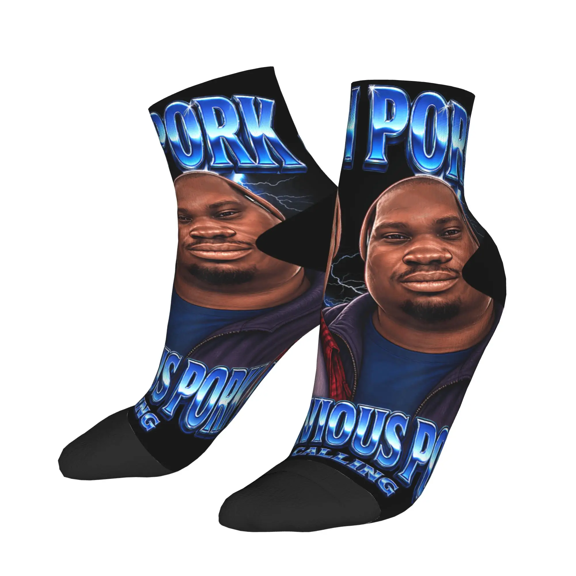 Ankle Socks For Men John Pork Dequavious Pork is Calling Meme Casual Socks Non-Slip Quality Soft Summer Gothic Running Sock
