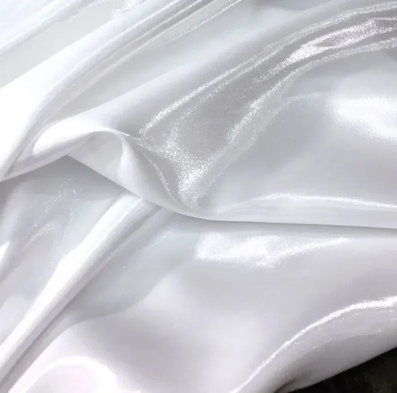 Bright pink Satin fabric Thick Silk Satin Fabric For Girl Dress, Wedding Background, Wedding dress, bridal dress 59