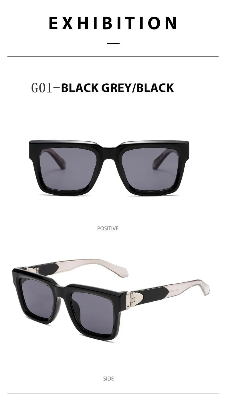 Millionär Quadratische Sonnenbrille Männer Vintage Luxus Sonnenbrille 2025, trendige Mode Gläser Gafas De Sol Hombre Lunette Soleil Femme – Detail 16