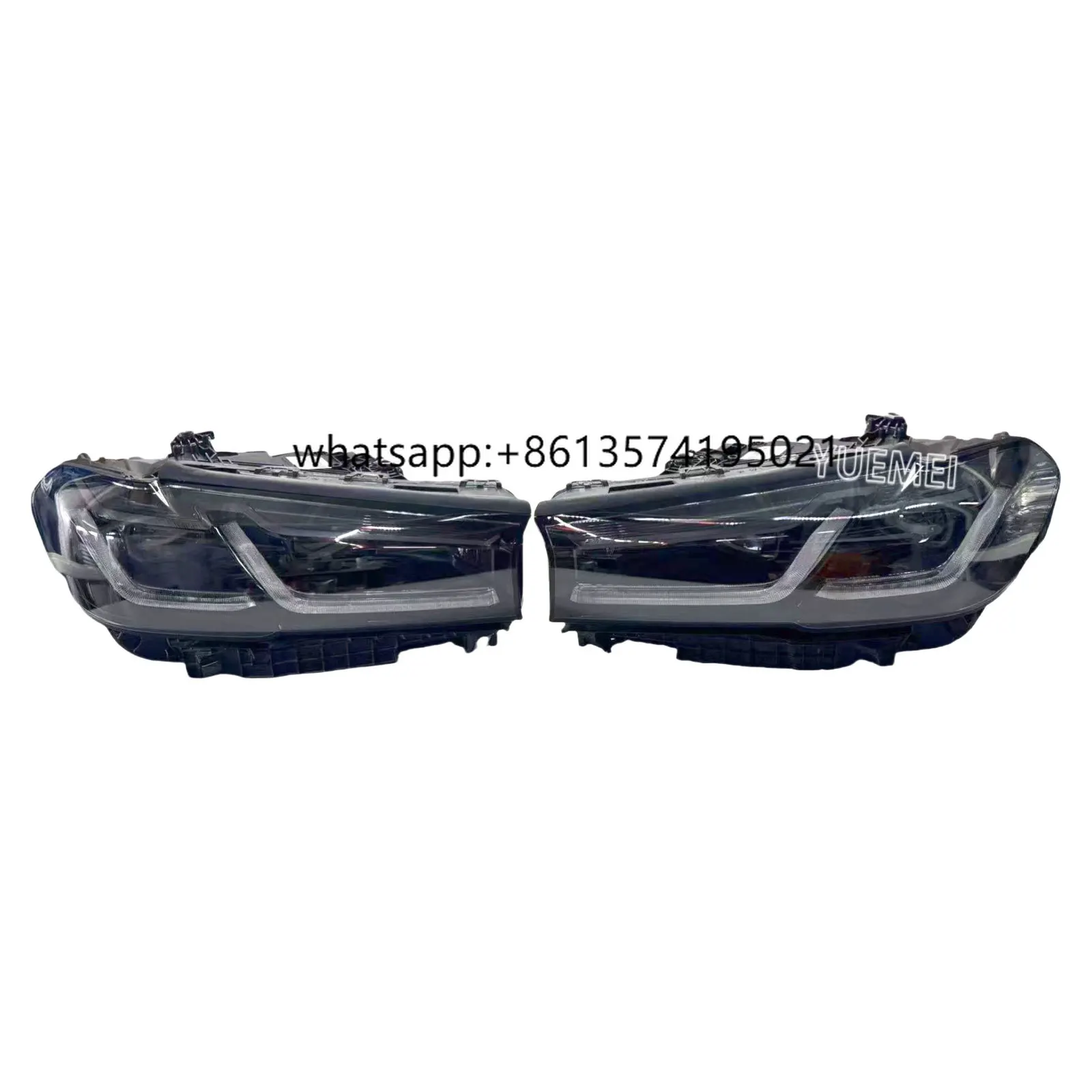 

High Configuration for 5 Series M5 Sport G30 LCI Upgrade Black Headlights with 6000k Color Temperature