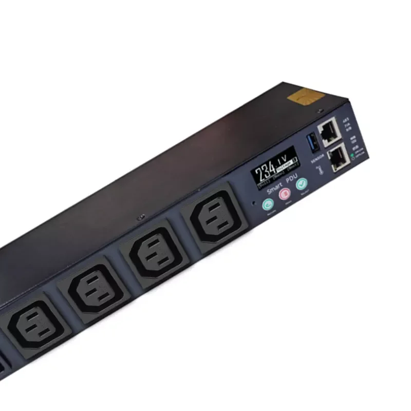 مركز البيانات PDU المقبس الطاقة SNMP خزانة ذكية Telnet 485Modbus 4-port تحويلة مراقبة التحويلة التحكم الألومنيوم pdu