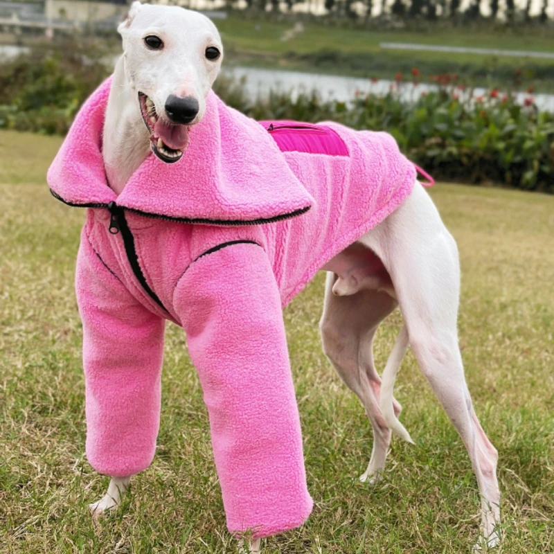 

Теплая одежда для итальянских грейхаундов и випетов: очень плотное двустороннее хлопковое пальто с начесом из овечьей шерсти