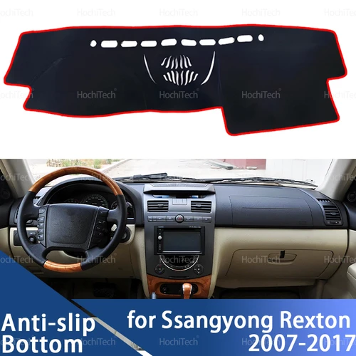 Para Ssangyong Rexton 2007-2017 cubierta de tablero evitar la luz antideslizante antisuciedad alfombrilla parasol Dashmat proteger LHD RHD