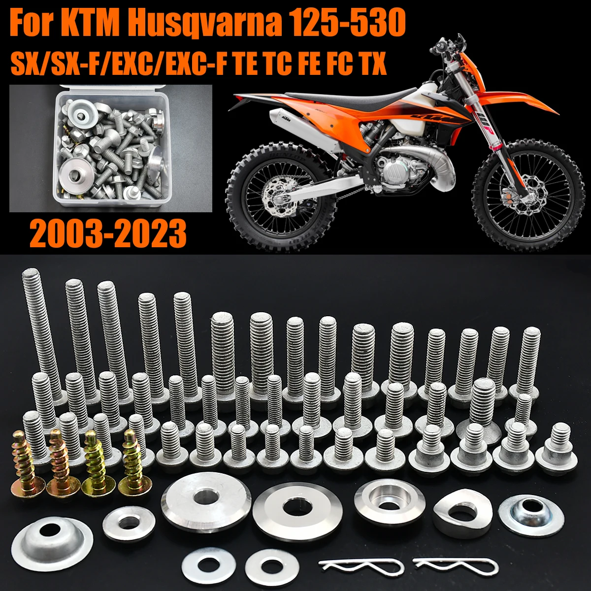 Motorcycles Fairing Fender Screw Bolt Kit Set For KTM  EXC EXC-F SX SX-F XC XCW 125 150 200 250 300 350 450 500 530 2003-2023