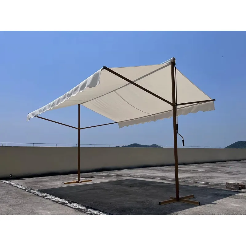 2026 Factory Supply Cheap Customizable Free Standing Retractable Metal Awning For Terrace