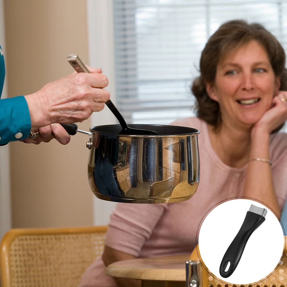 

4Pcs Stainless Steel Detachable Pot Handle Heat Resistant Anti-Scald Pan Grip Replacement Kitchen Accessory for Home Restaurant