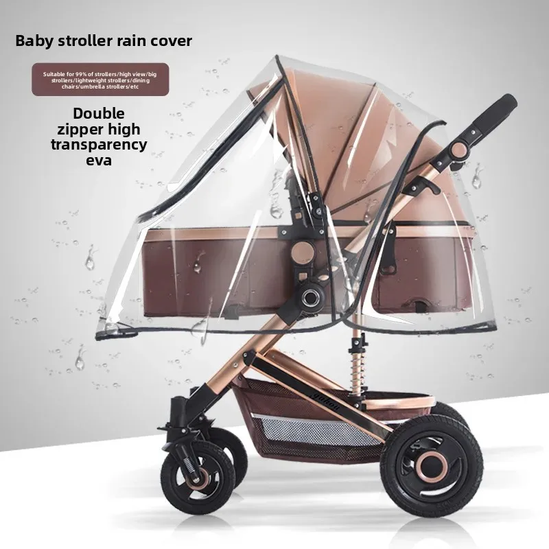 Babyfond Universal Baby Stroller Rain Cover, Waterproof Windproof Dust‑Proof Weather Shield for Pushchair & Umbrella Stroller