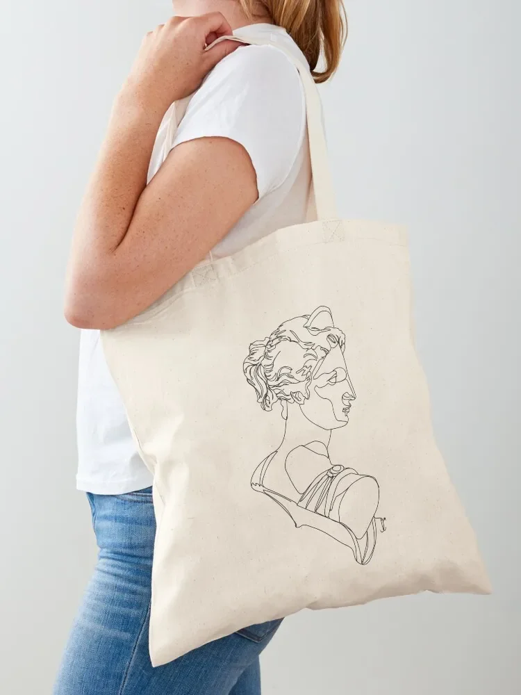 

Artemis 5, Greek Statue - One Line Drawing Tote Bag Women's beach bags great bag shopping bag logo