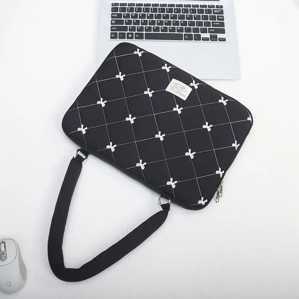 Ins الحلو لطيف Bowknot حقيبة لابتوب للصدمات منقوشة اللحف آي باد ماك بوك اير برو 13 14 15 16 بوصة للصدمات حقيبة كمبيوتر محمول