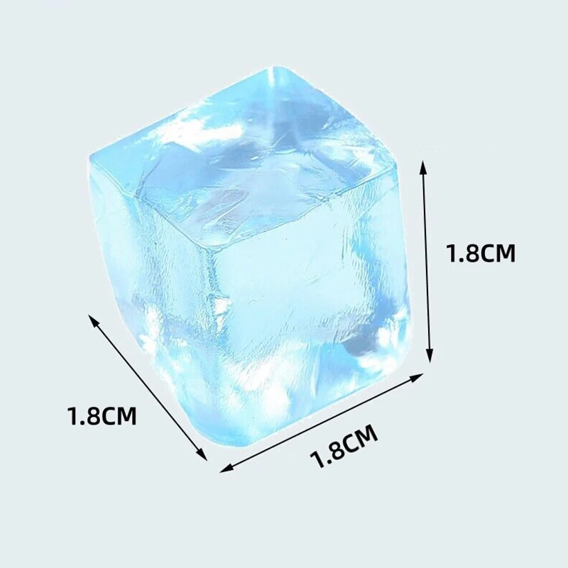 10pcs Ice Cube Fidget Stress Relief Squeeze Toys Adult Kids Birthday Party Favors Classroom Prizes Pressure Resistant Toys