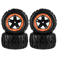 Practical 4Pcs Large Tire Widening Tyre Wheel for WLtoys 144001 124016 124018 124019 12428 Haiboxing 16889 RC Car Upgrade Parts,