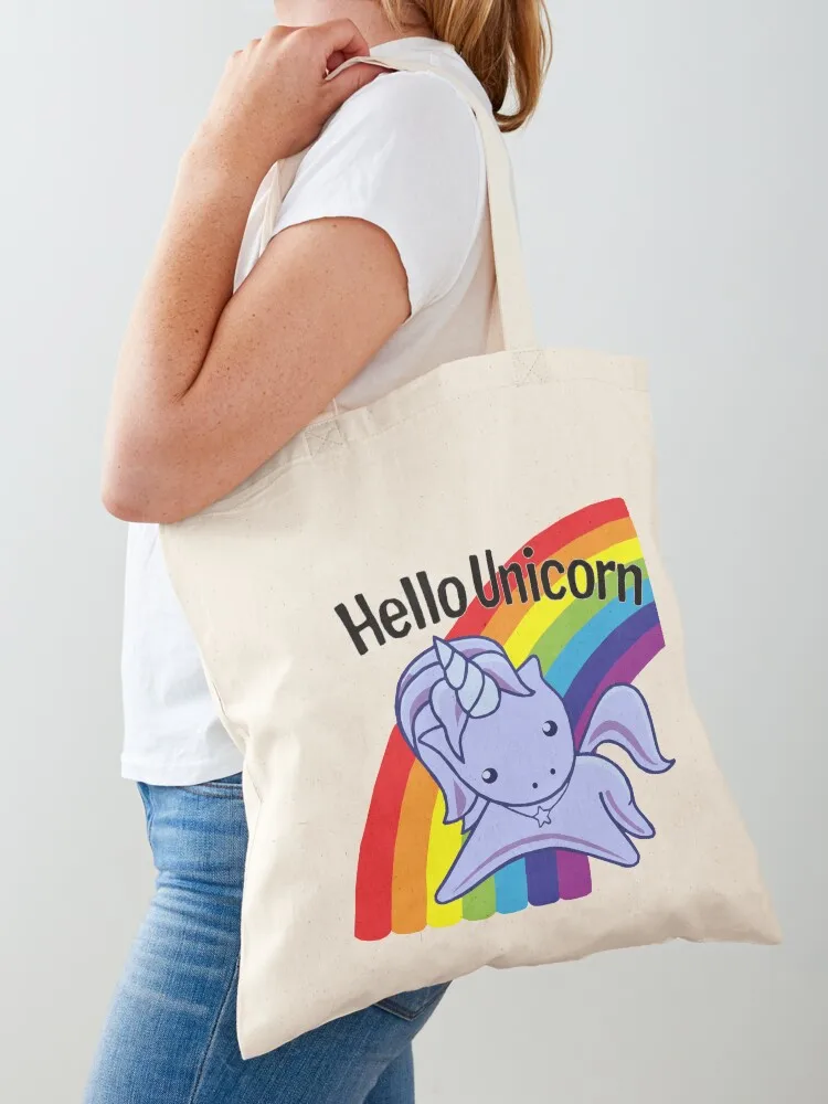 حقيبة تسوق هالو يونيكورن، حقيبة تسوق فاخرة للنساء، أكياس تسوق قابلة لإعادة الاستخدام