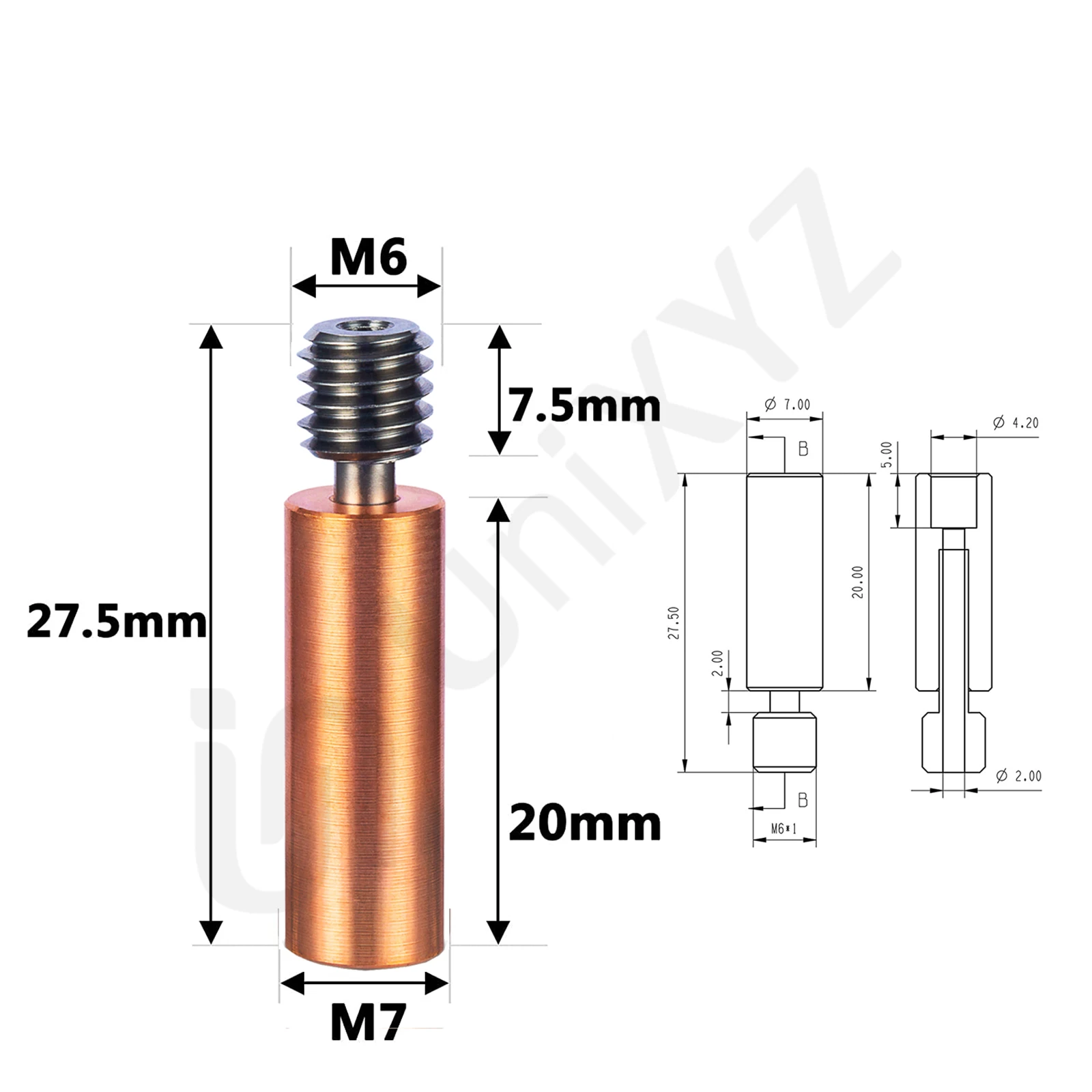 Upgraded All Metal Heatbreak for Creality CR10 S4 S5 Ender 3 V2 Ender3 Pro Ender 5 CS3 Hotend Throat 3D Printer Extruder Parts