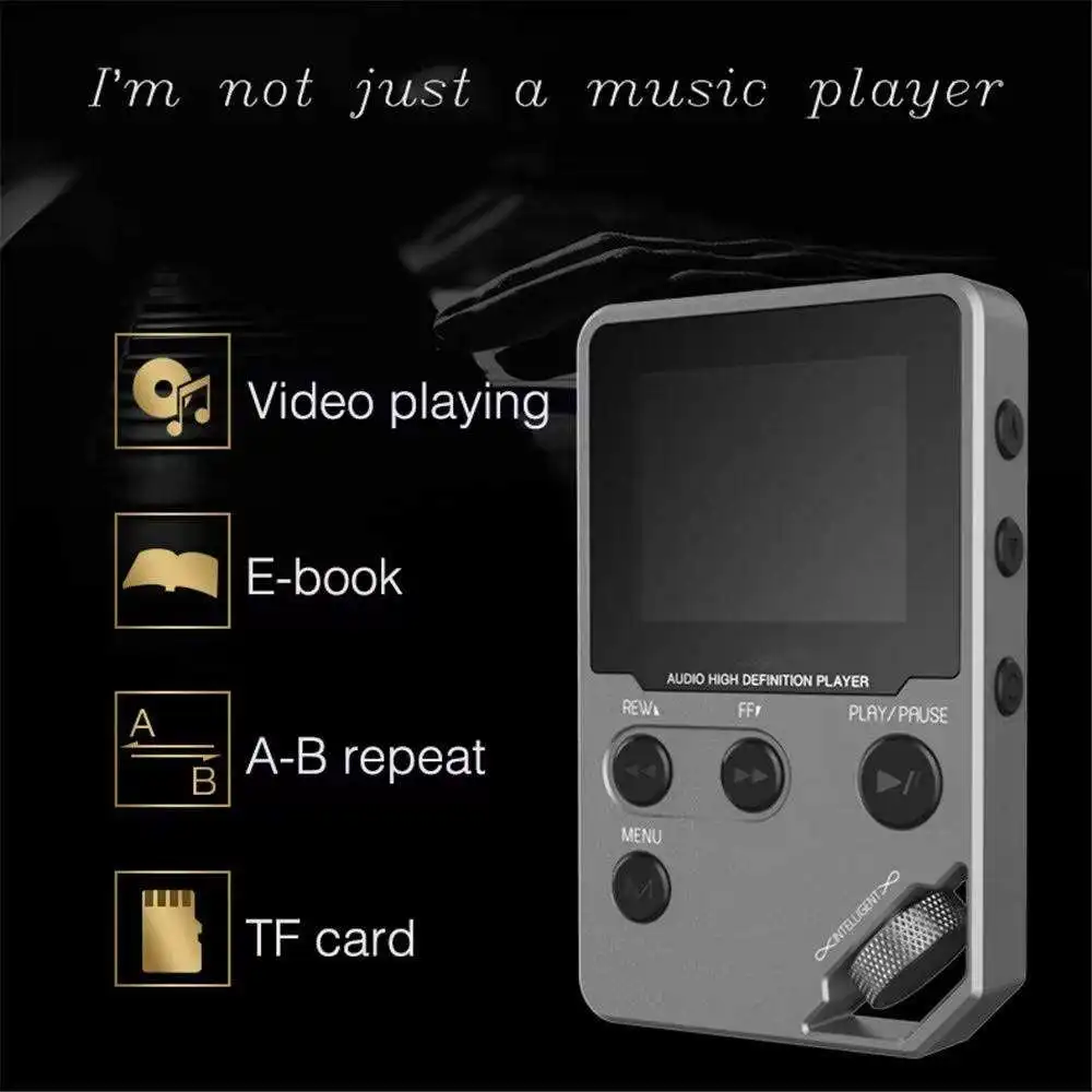 

Zinc Alloy C5 HiFi Bluetooth MP3 Music Player, Full Format Lossless FLAC WAV APE Playback, Voice Recorder FM Radio E-book Reader