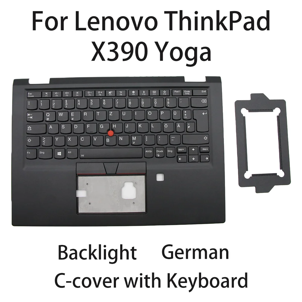 

Новый C-чехол для ноутбука Lenovo ThinkPad X390 Yoga с клавиатурой, внутренняя немецкая подсветка FRU:02HL662 02HL663