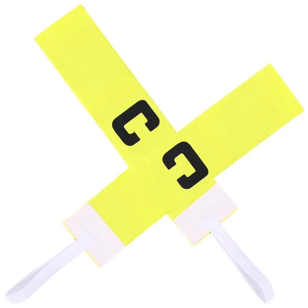

2 Pcs Captain Badges Soccer Armband Football Bands Basketball Captains Yellow Nylon Armbands for Sports Child