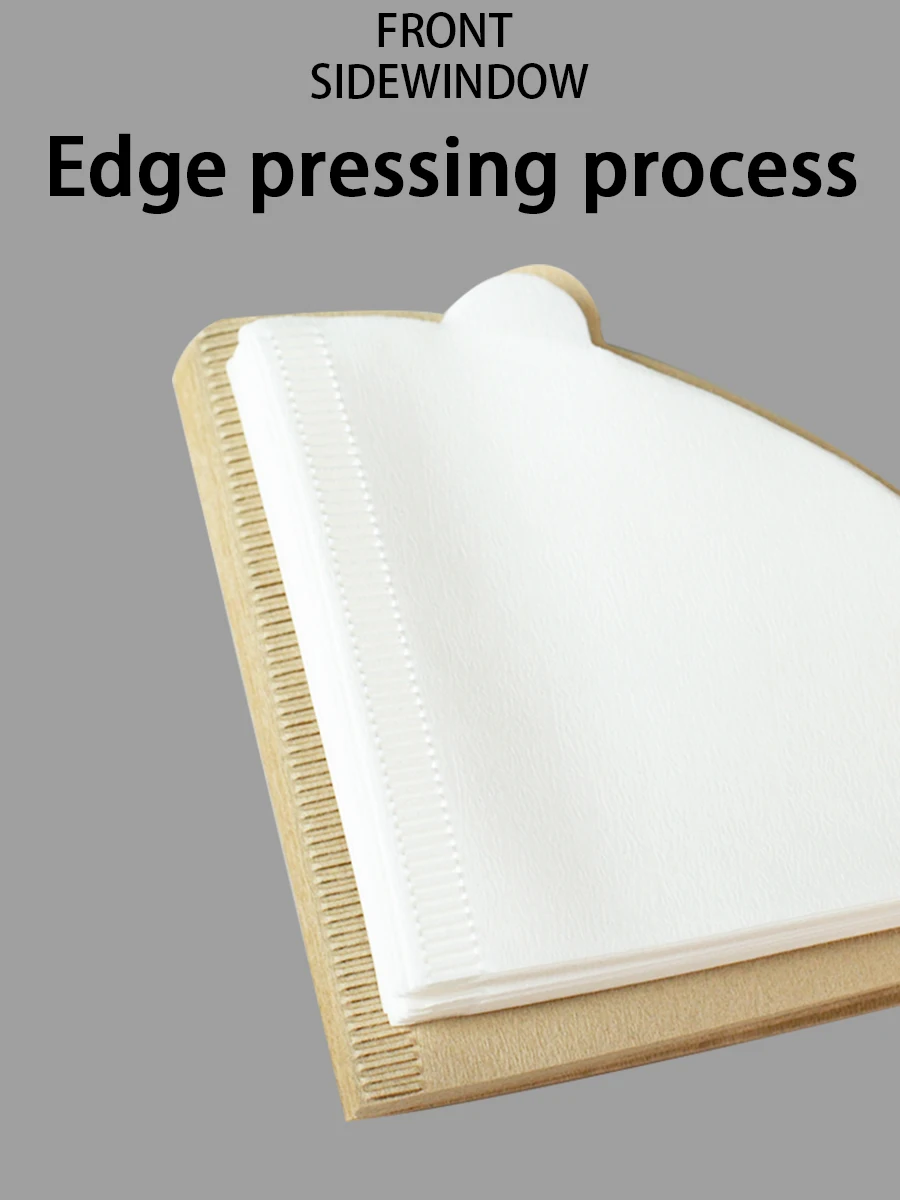 100er-Pack Kaffeefilterpapier - Größen 01, 02, Natürliches Papier-Kaffeefilterpapier, Auslaufsicher, Geeignet für Handgebrühten Kaffee – Detail 2