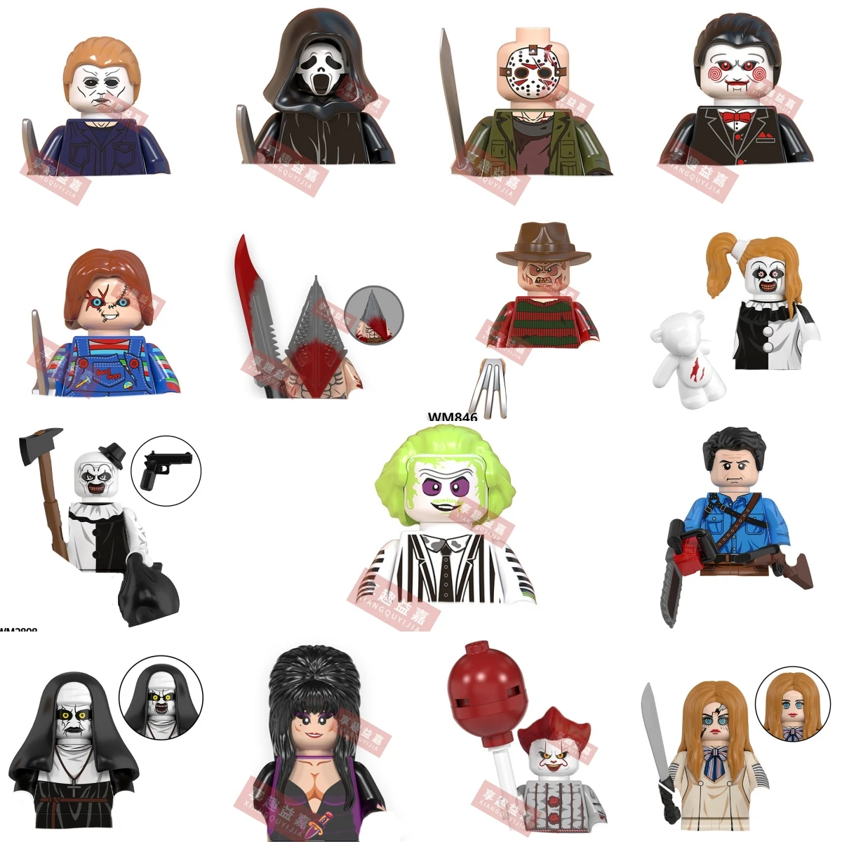All Saints' Day Daryl Dixon Rick Grimes Michonne Vampire Zombies The Walking Dead Terrifier Mini Action Figures Toys Model Gifts
