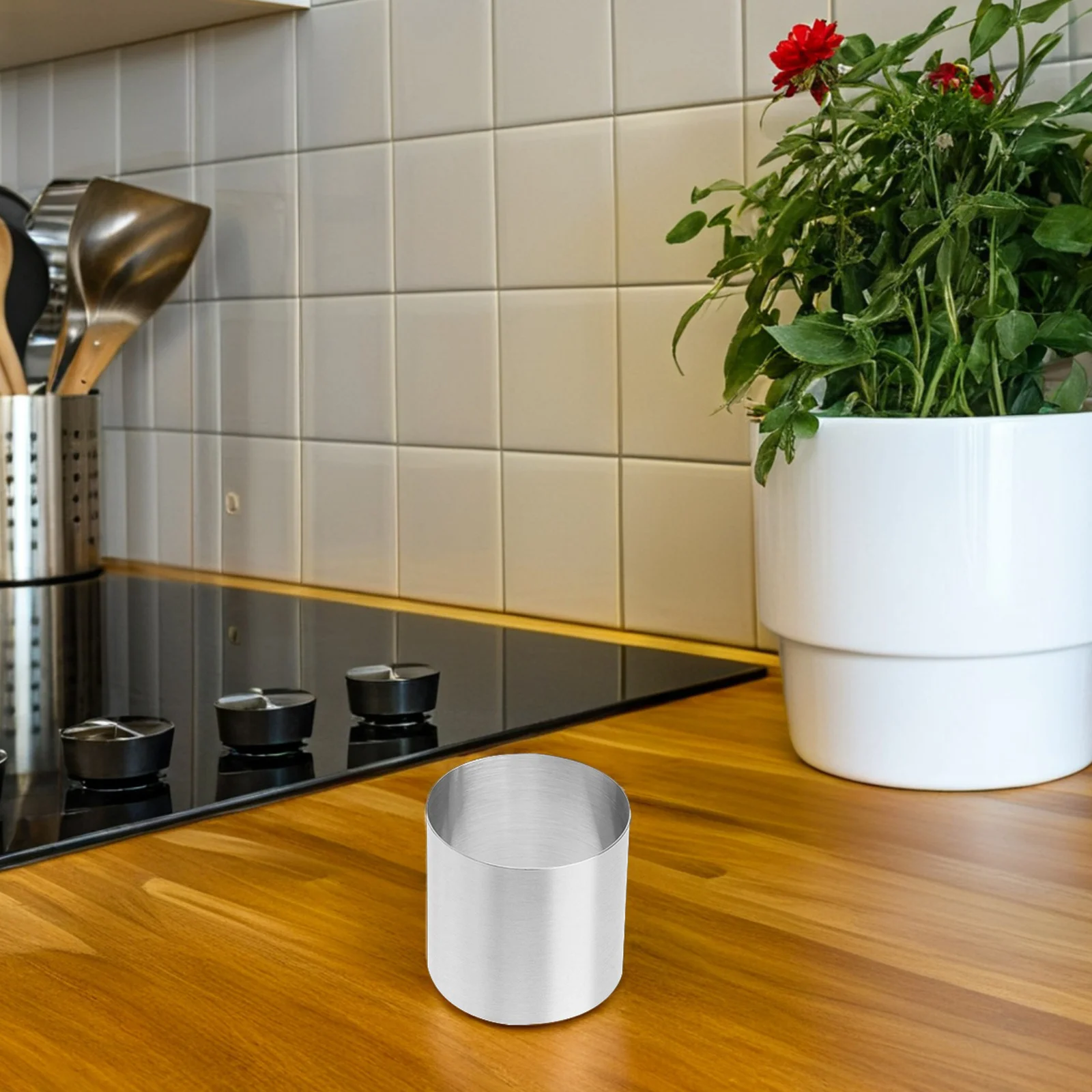 

12Pcs Cake Making Mold Stainless Steel Mousse Ring Leak Proof Baking Pan Simple Design Kitchen Baking Tool for Family DIY