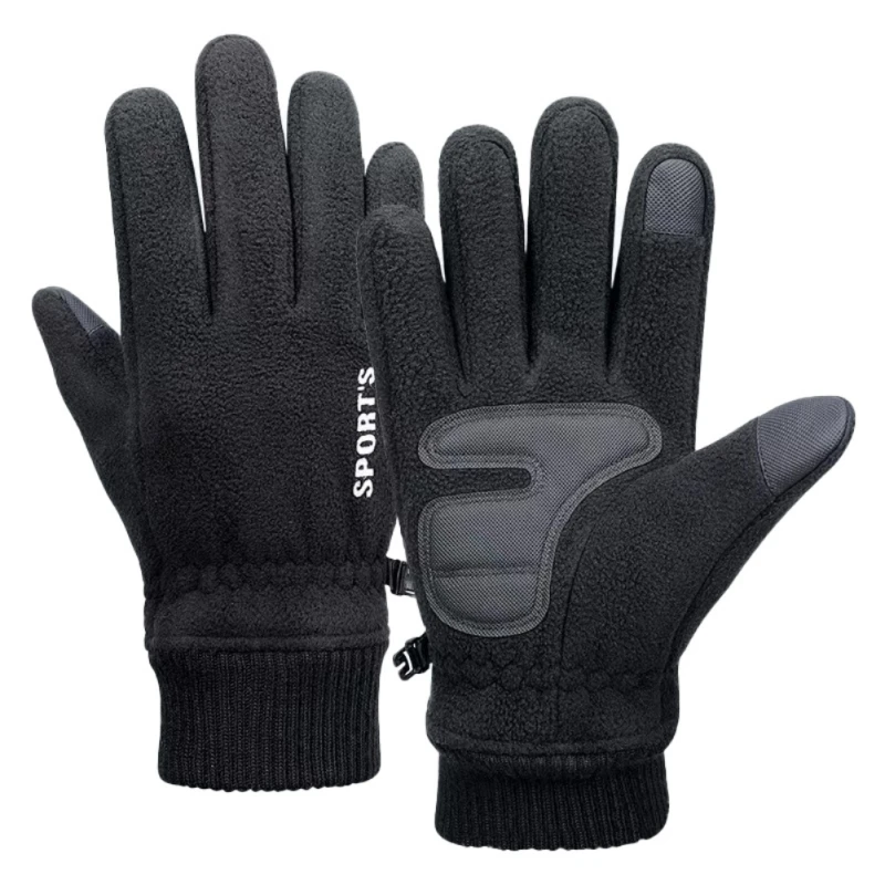 

Winter Men's Warm Non-slip Riding Polar Fleece Windproof Anti-seepage Water Touch Screen Plus Velvet Thick Ski Gloves Hot