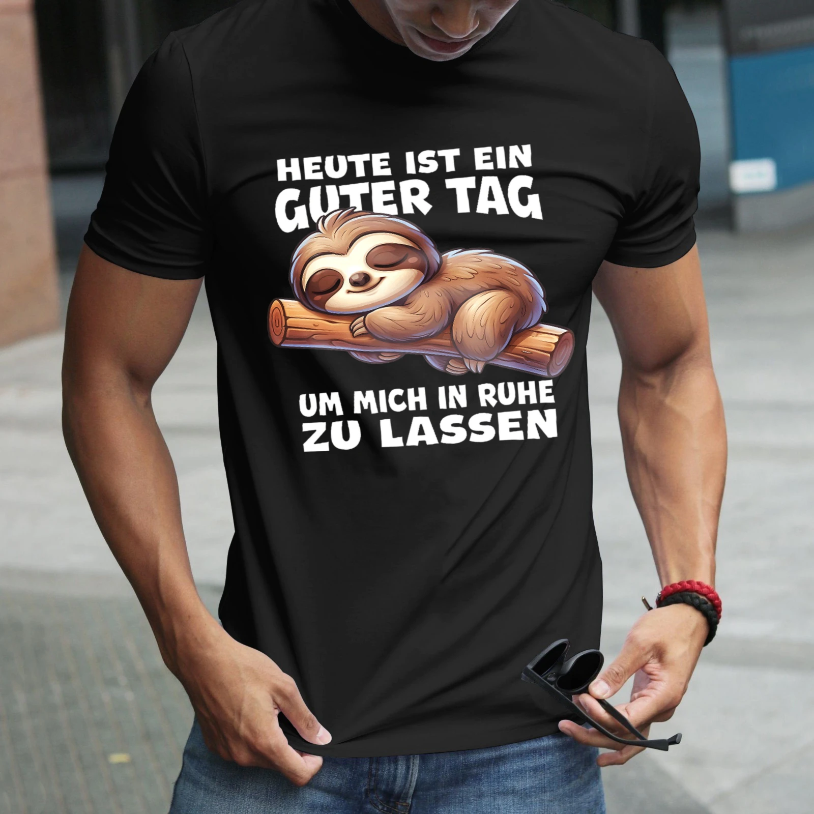 Herren-T-Shirt „Heute Ist Ein Guter Tag Um Mich In Ruhe Zu Lassen“ – Perfekt für Freizeitkleidung, Partys und Karneval-Outfits