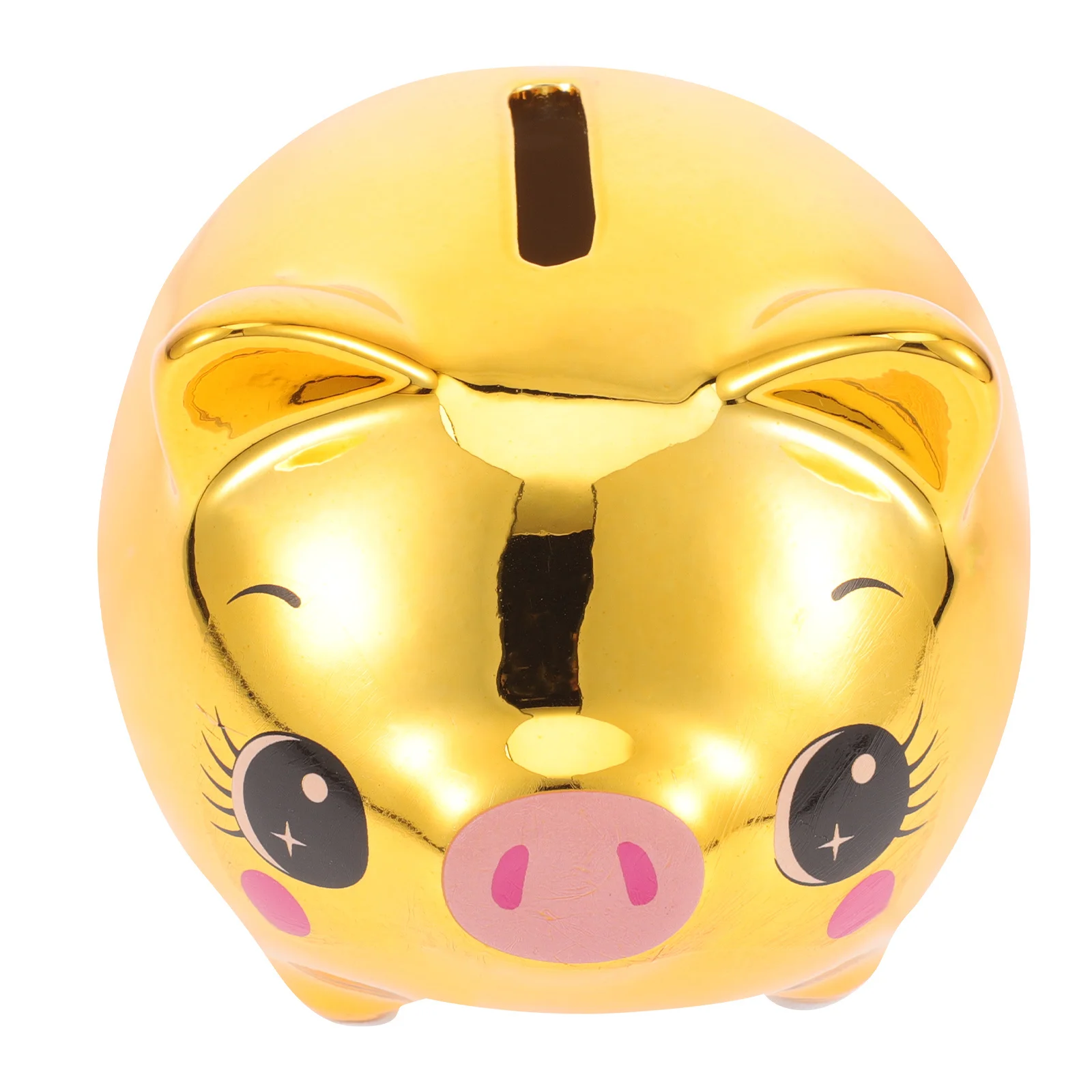 

Compact Saving Pot Desktop Decorations Piggy Bank Ornament Coin Container Money Counter Jar Home